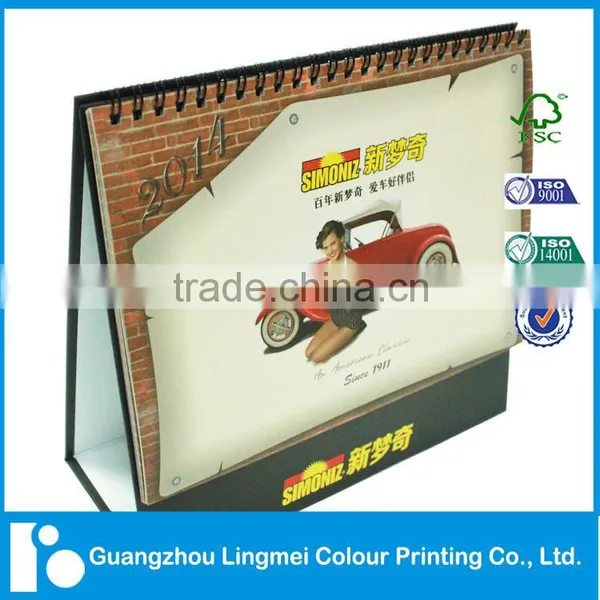 Table Calendar Printing Display Screen Wood Calendar With Standing photo-2