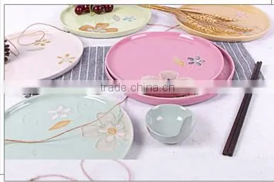 Creative Japanese Korean Flat Ceramic Dinner Plate HY1671902 photo-2