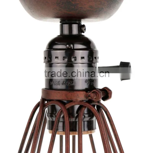 Vintage Retro Pendant Lights LED Lamp Metal Cube Cage Lampshade Lighting Hanging Light Fiture With LED E27 Bulb photo-3