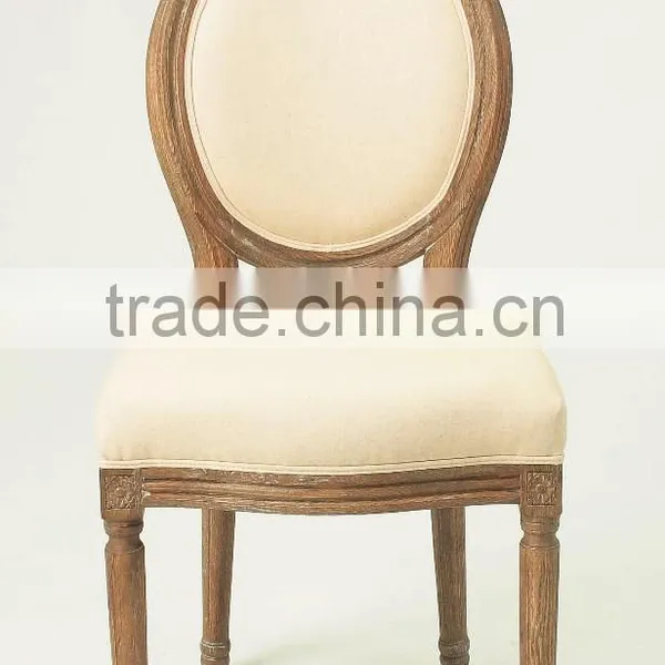 Hand Carved French Style Fabric Cover Dining Chair/wood Design Louis Chairs(CH-211-1-Oak) photo-2