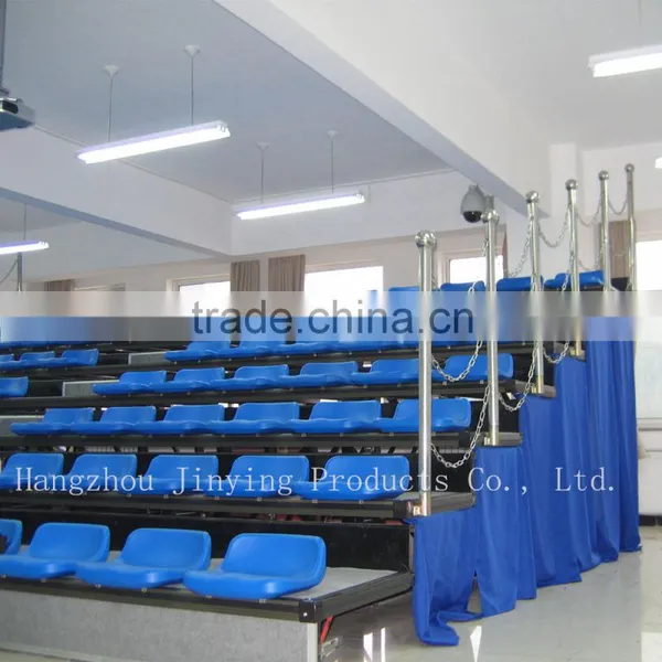 Manufacturer High Quality Cheap Indoor Retractable Gym Bleachers HDPE Seating photo-3