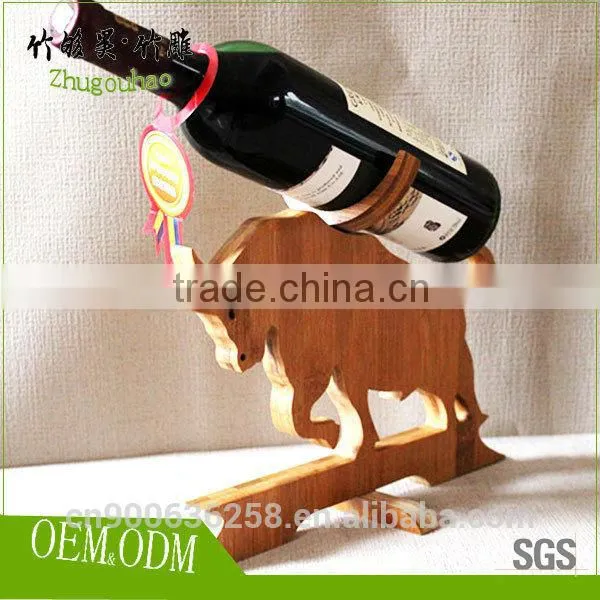 Portable Chinese Style Bamboo Wine Rack photo-2