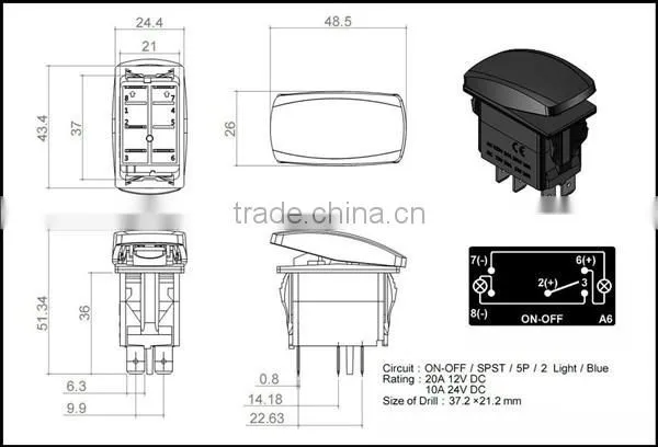 Led Motorcycle Light Switch, Waterproof On/off Switch for Motorcycle Light photo-3
