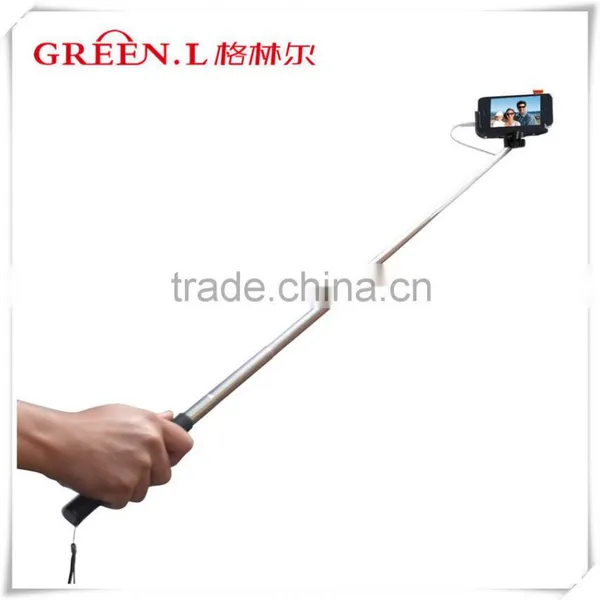 Extendable Handheld Audio Cable Control Selfie Stick Monopod For IPhone 6, 6plus Samsung photo-3