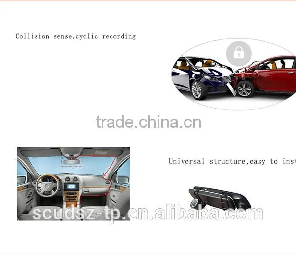 Dual Lens Vehicle Carcam hd Car Dvr With Car Dvr Rearview Mirror1080P Car Camera Dvr Video Recorder photo-6