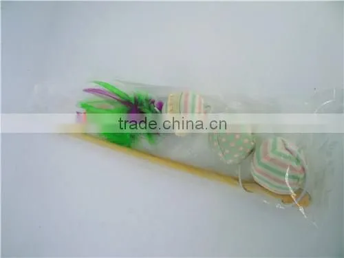 Cotton Ball Nature Cat Swing Toys With Sticker Toy Wholesale Cat Toys photo-4