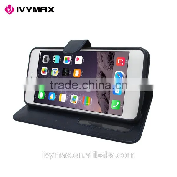 IVYMAX China Mobile Phone Accessories Flip Wallet PU Leather Magnetic Phone Case Cover For Apple Iphone 6 Case photo-5