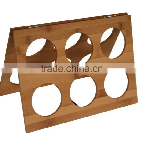 Hot Sale High Quality New Design Bamboo Storage Holder Wine Rack Wine Glass Holder