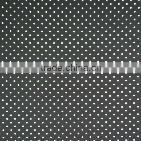 Black Fabric With White Dot Swimwear Fabric Stock photo-4