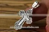 Silver Cross Jesus Christ Crucifix. Russian & Greek Orthodox Style. photo-6