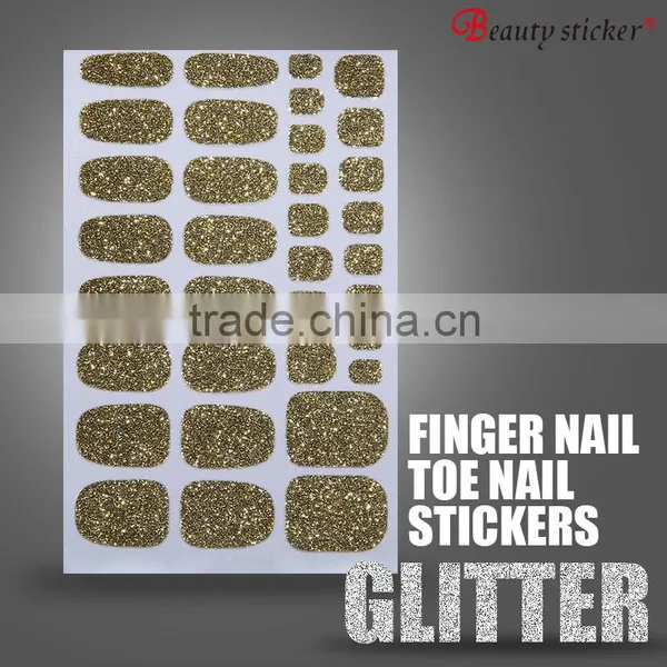 Self-adhesive High Quality Glitter Powder Nail Art Sticker photo-4