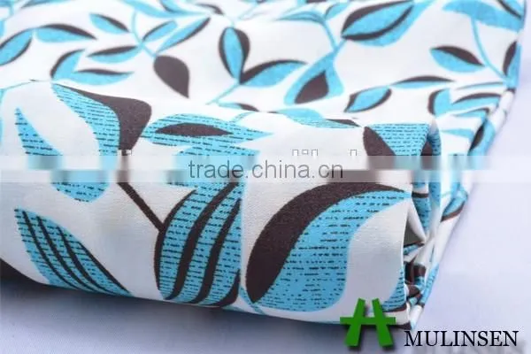 Mulinsen Textile Stretch Printed Fabric Wth Twist, Cheap Polyester Satin Fabric photo-2