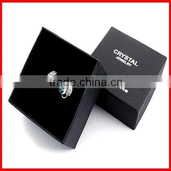 Customized Black Jewelry Paper Box With Velvet photo-4