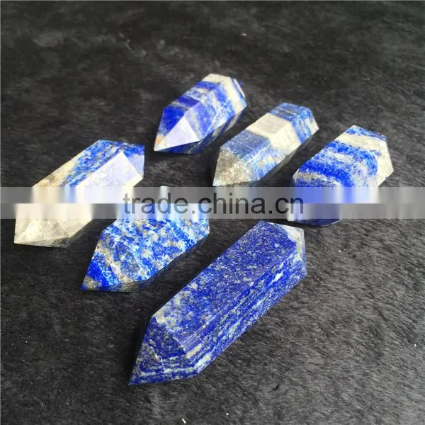 Natural Lapis Lazuli Double Points Crystal Pillars photo-5