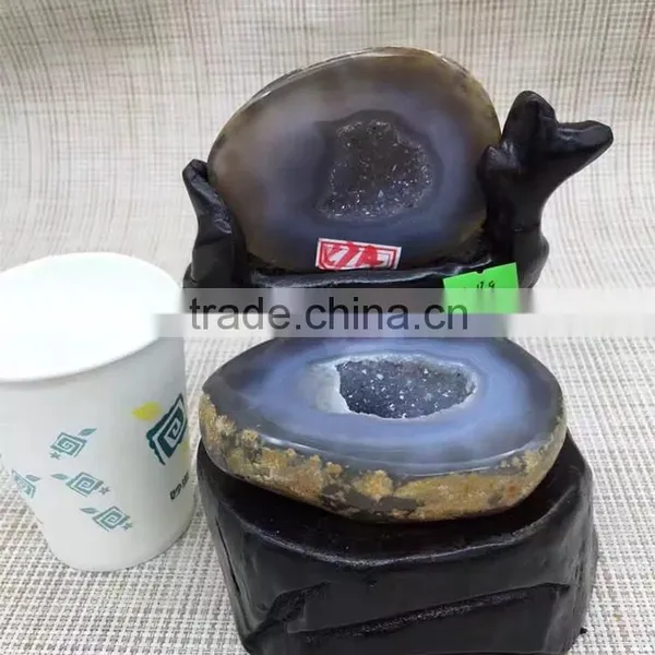Natural Agate Geode For Sale Crystal Feng Shui Ornaments photo-4