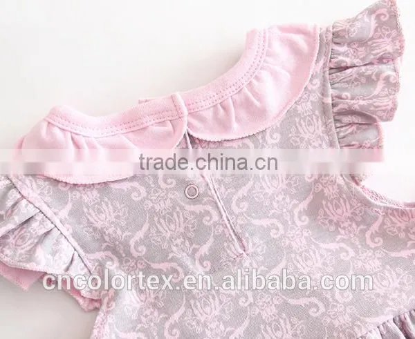 Baby Girls Classical Skirt Lotus Leaf Sleeve And Bowknot Dress photo-5