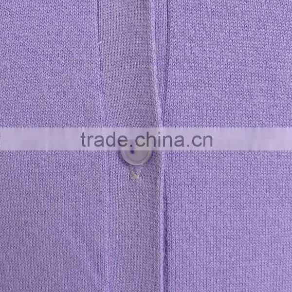 Lady's 100% Cotton Half Sleeve Knitted Cardigan Sweater photo-3