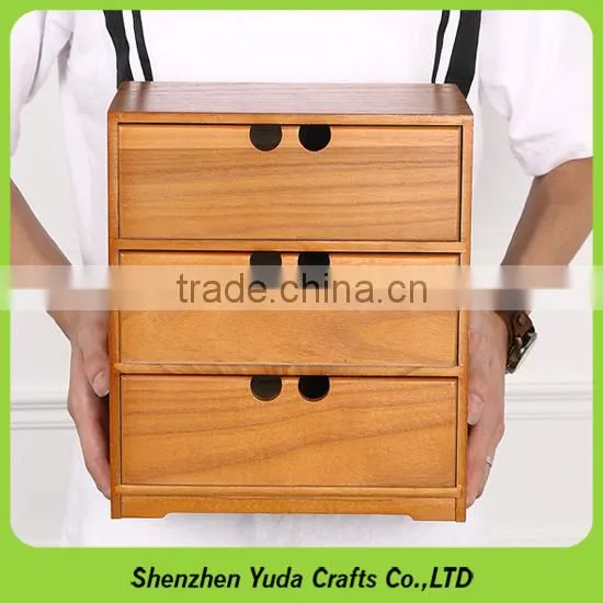 Home Used Desktop MDF Containers Set of Wooden Drawer Box photo-3