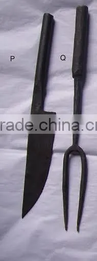 Handmade Carbon Knive and Fork