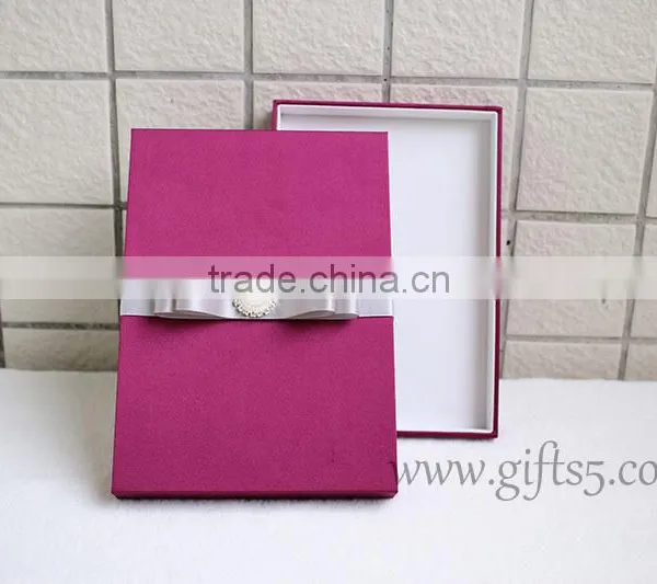 Decorative Wedding Invitation Card Box With Bowknot photo-3