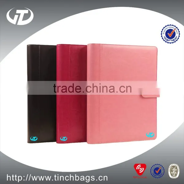 BWF- 14/15 Black /brown Leather Multi-function Manager Portfolio&a4 pu Leather Portfolio Folders&leather Portfolio Folder
