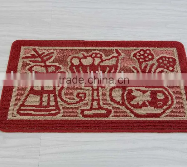 Polyester Non Slip Printed Door Floor Mat Non Slip Rug Pad photo-3