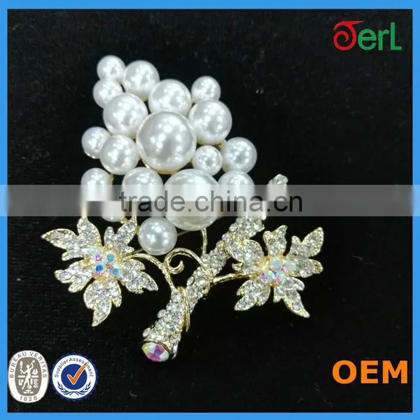 Nice Fashion Animal Crystal Grape Shape Rhinestone Brooch photo-5