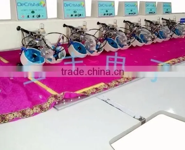 6 Heads Ultrosonic Automatic Rhinestone Setting Machine on T-shirt/cap photo-2