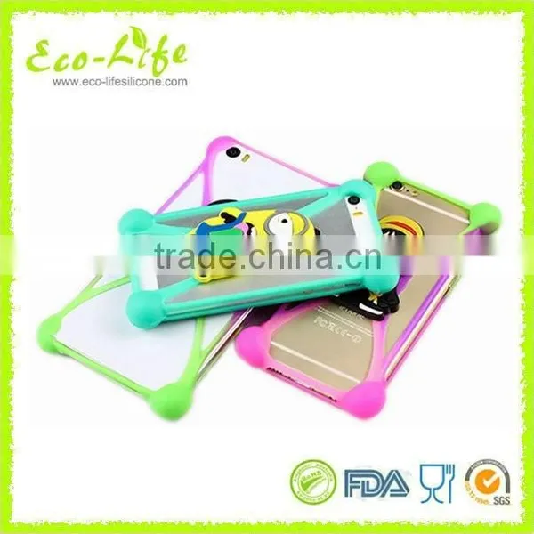 Various Phones Universal Cute Cartoon Stand Silicone Frame Case photo-6
