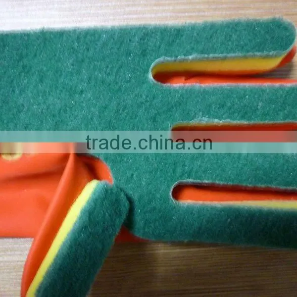CE Approved PV Cleaning Foam Kitchen Polyester Single Layer Spong Glove