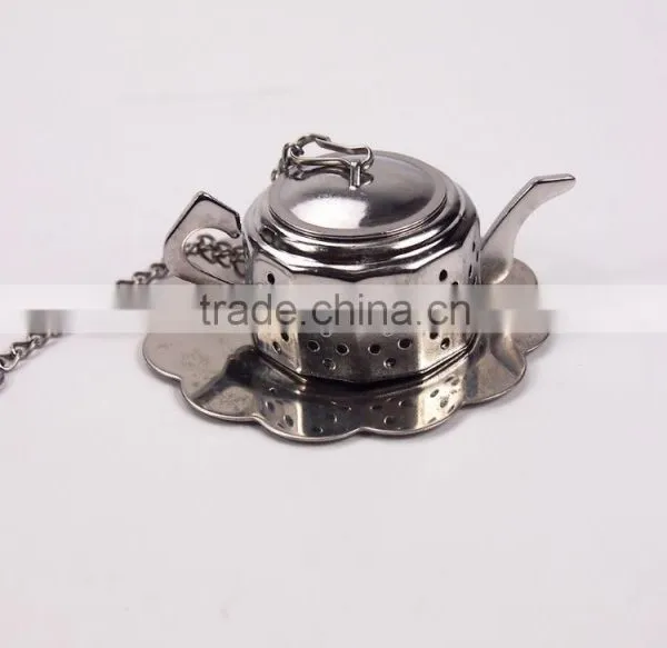 New Taepot Shaped Mini Stainless Steel Infuser Strainer Mesh Locking Tea Ball Filter photo-2