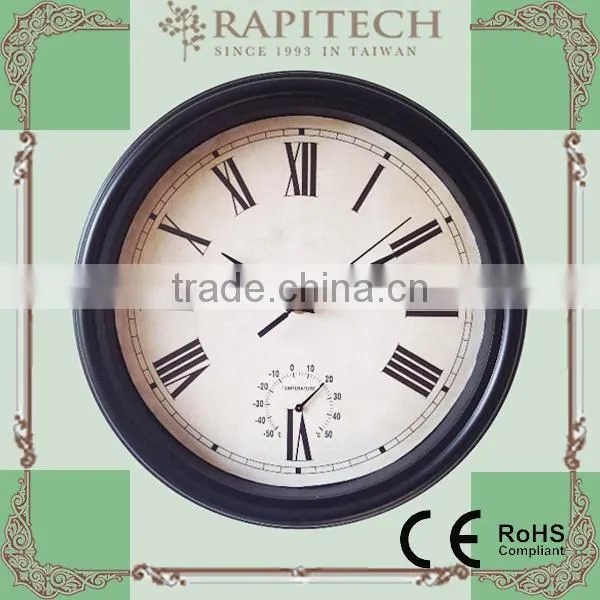 12 Inch Plastic Garden Thermometer Clock photo-2
