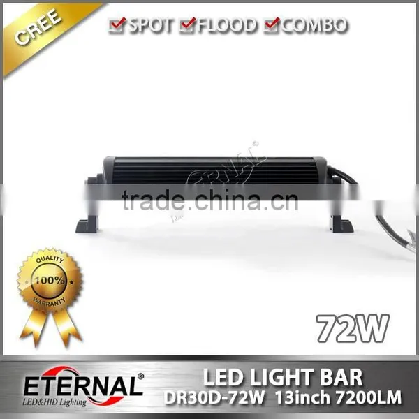 72W 13inch 4x4 Racing Powersports Motorcycle ATV UTV off Road Pick up Truck Trailer Driving Headlight Led Light Bar photo-4