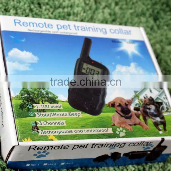 Remote 100 Levels 3 Dogs Control Waterproof Electric Slave Shock Dog Collar photo-2