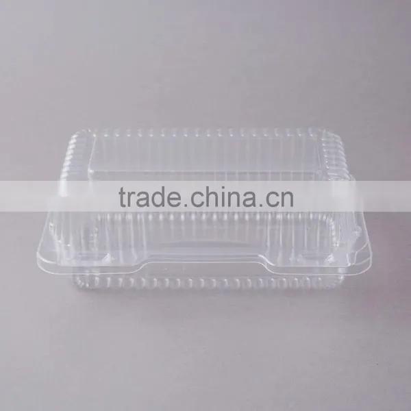 Durable Packaging Deep Clear Hinged Plastic Container, BOPS Clamshell Food Take Away Box for Cake, Hotdog photo-3