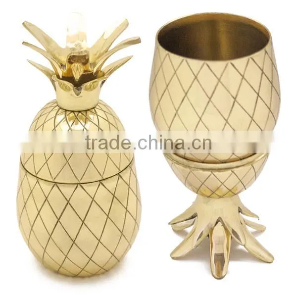 Copper & Brass Pineapple Mug, Cocktail Mug With Straw 20 Ounc photo-6