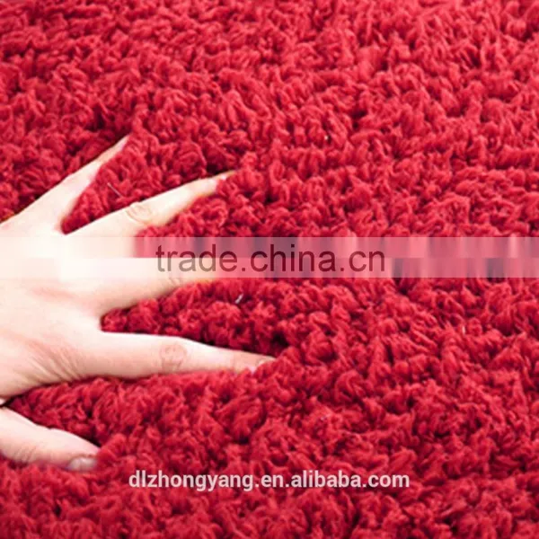 OEM Rugs for Living Room Polyester Shaggy Red Flooring Carpet photo-2