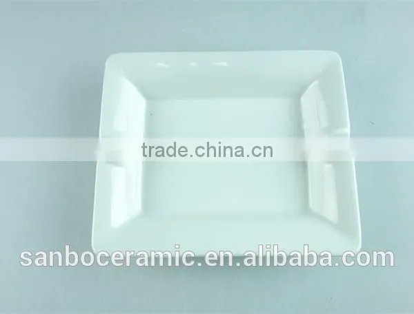 White Ceramic / Porcelain Rectangular /square Custom Ceramic Ashtray Stock for Sale photo-2