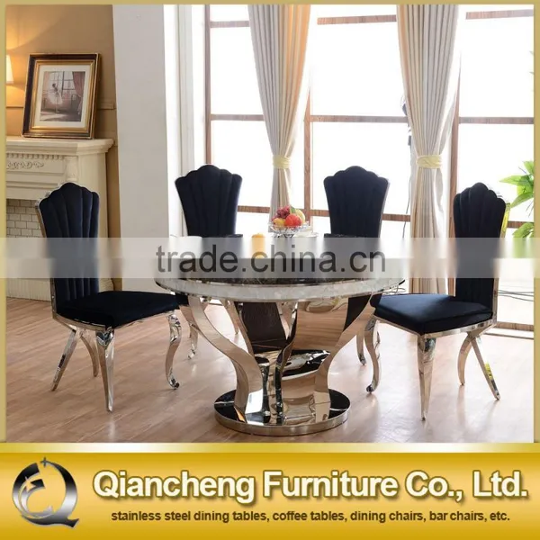 Marble Round Rotating Dining Table Set photo-3