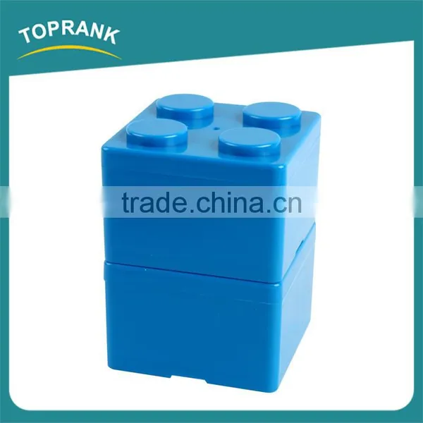 Multi-function Desktop Storage Building Blocks Design Plastic Storage Box With Lid photo-3