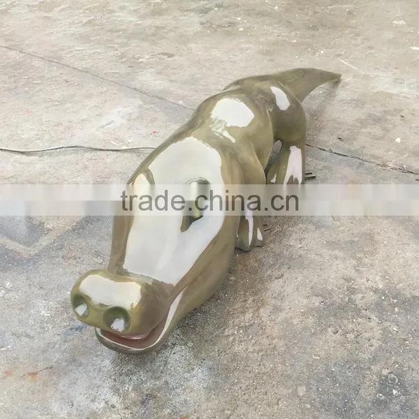 Outdoor Fiberglass Crocodile Statue photo-3