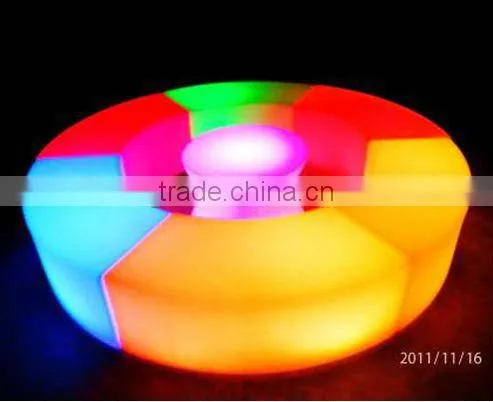 Flexible Shaped Led Lighted Rechargeable Led Bench Color Change Led Bench photo-3