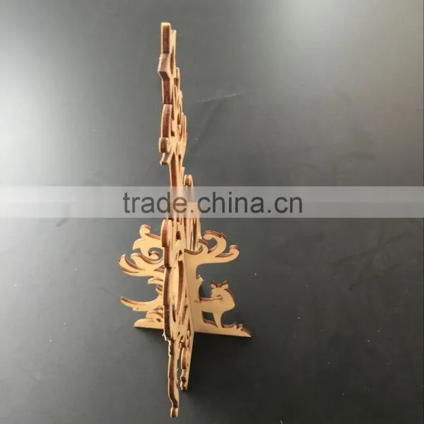 Creative Hollow Carving Christmas Wooden Christmas Tree For Decoration photo-2