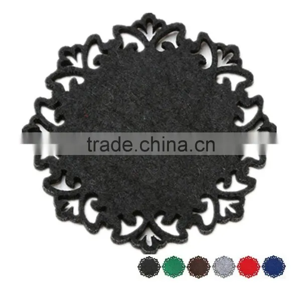 Set of 6 Large 4.5 Inch Size Felt Coasters photo-2