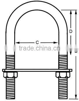 413SS Ladder Vertical Life Line System Safety High Quality High Strength Stainless AISI Round Bend U Bolts photo-4