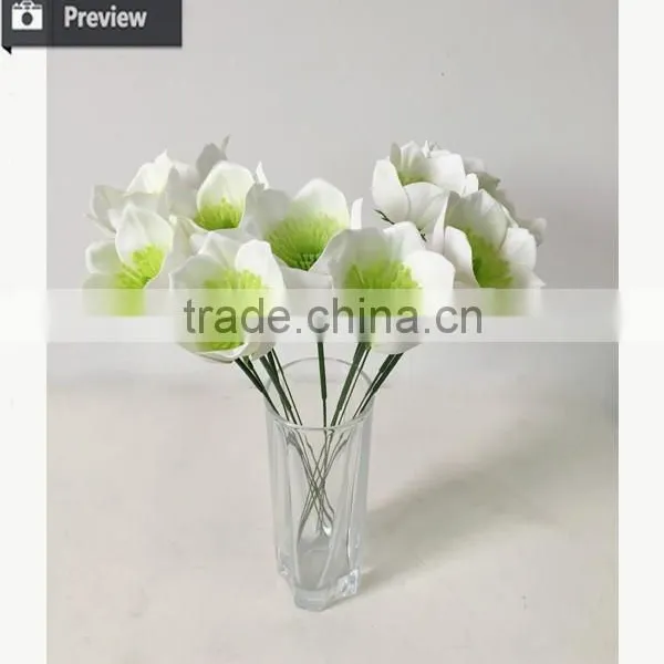 Hot Sale Big Christrose Hvid Single Decorative Artificial Sakura Flower Customized photo-4