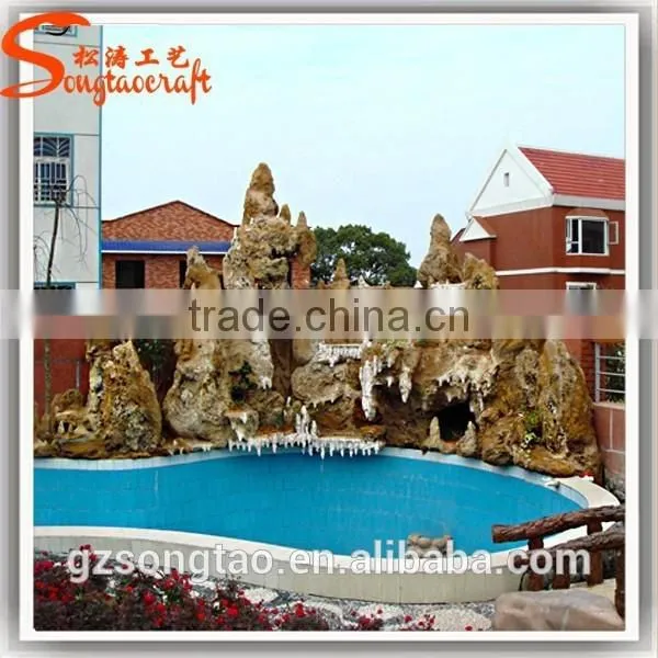 Garden and Home Stone Wall Water Fountains Waterfalls Artificial Fiberglass Garden Rock Water Fountain photo-6