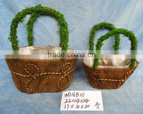 Decorative Moss and Sisal Flower Pot for Home and Garden photo-6