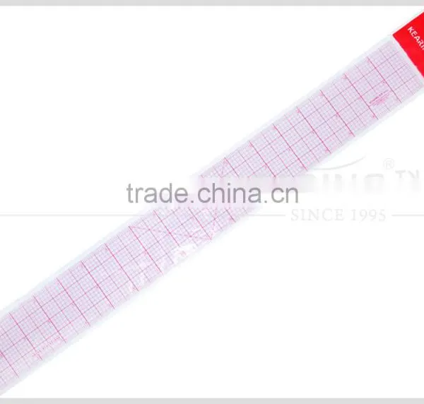 Kearing Brand 2"*18" Inch Transplant Flexible Straight 1.2mm Thickness Sandwich Line Quilting Ruler for Fashion Design#8085 photo-4