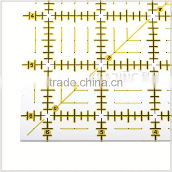 Kearing Chinese Manufacture Imperial Transparent Plastic Patchwork Acrylic Ruler for Sewing HIgh Quality Plastic Rulers# KPR65D photo-3